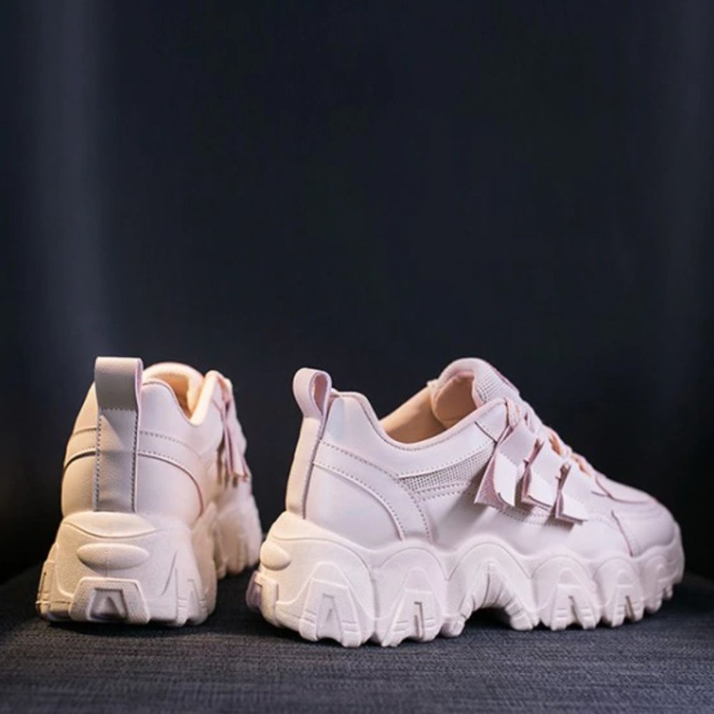 Zigzag Insole Breathable Platform Running Sneakers